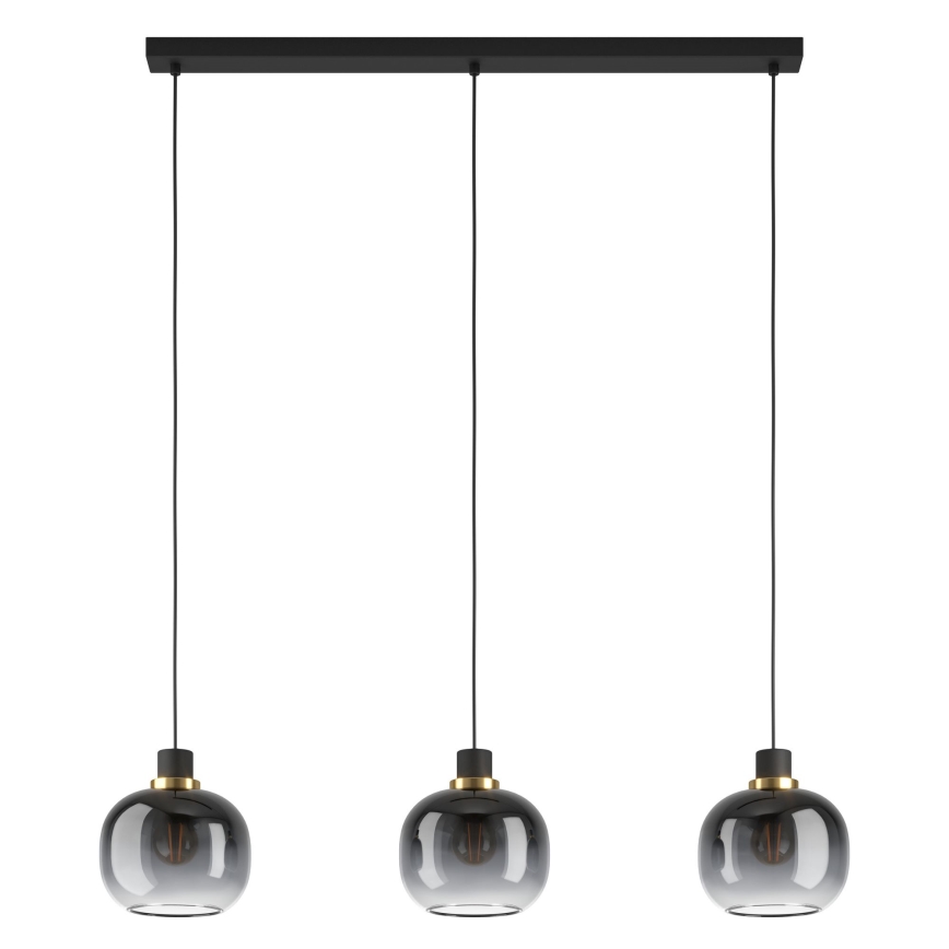 Eglo - Hanglamp aan een koord 3xE27/40W/230V grijs