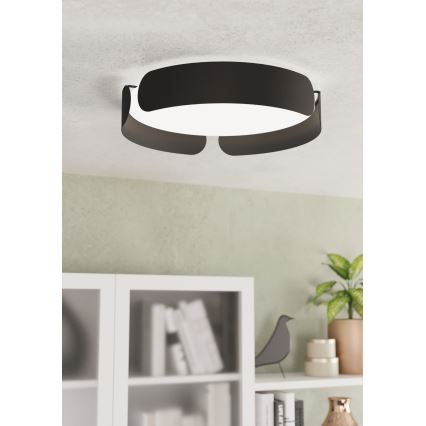 Eglo - LED-plafondlamp LED/20W/230V Ø 37 cm zwart