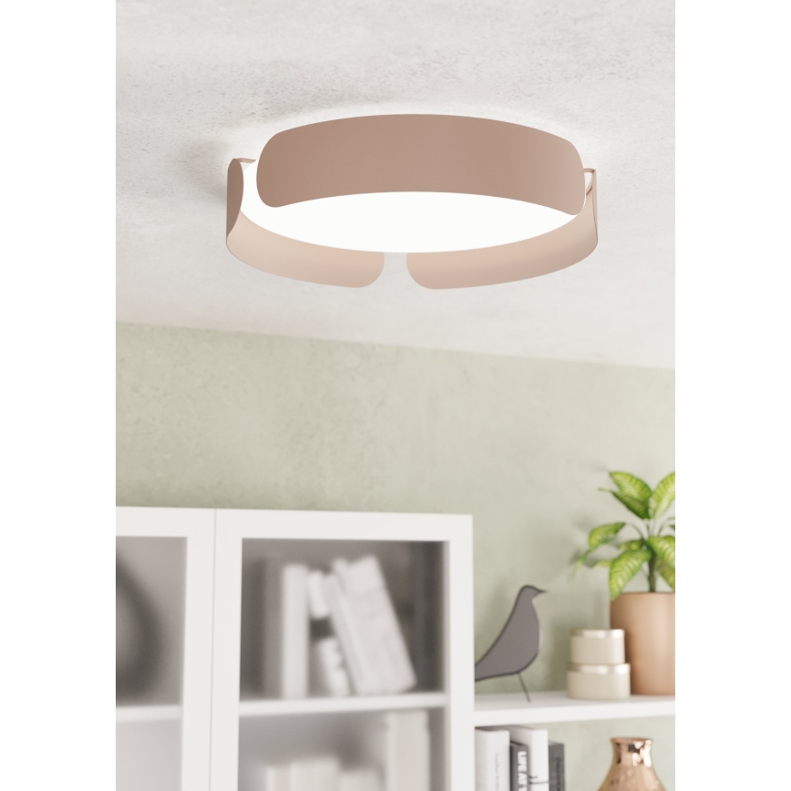 Eglo - LED-plafondlamp LED/20W/230V Ø 37 cm bruin
