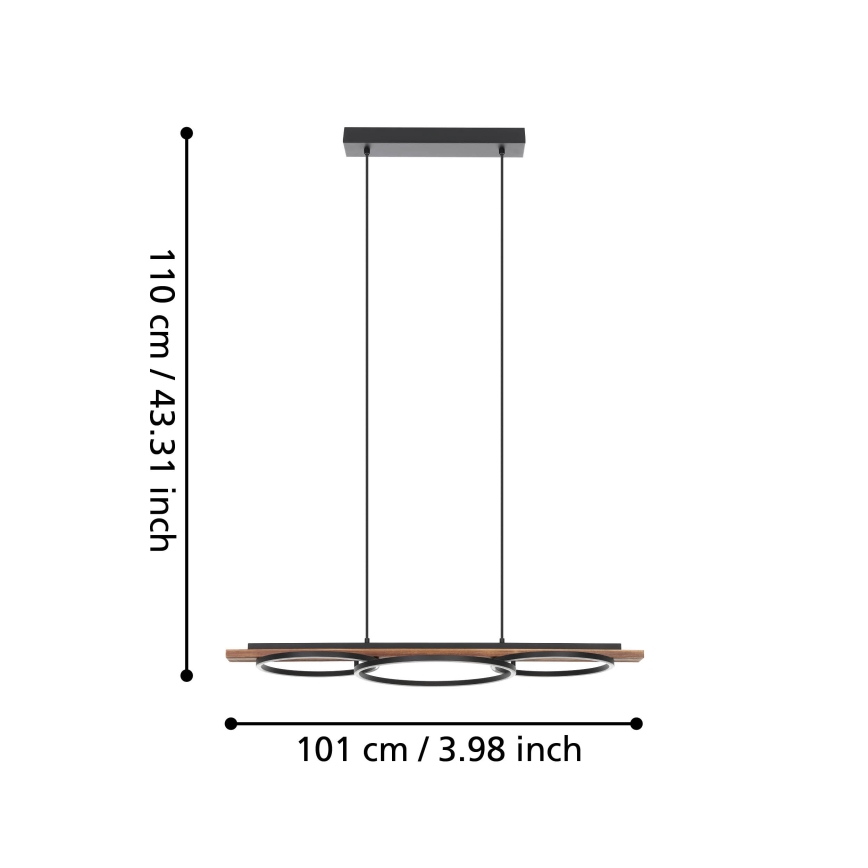 Eglo - Dimbare LED hanglamp aan een koord LED/40,5W/230V