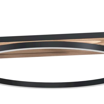 Eglo - Suspension LED dimmable sur câble 2xLED/12,5W/230V+LED/15,5W 3000K marron/noir