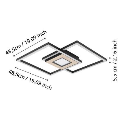 Eglo 99659 - Plafonnier LED dimmable MARINELLO LED/38,2W/230V + télécommande