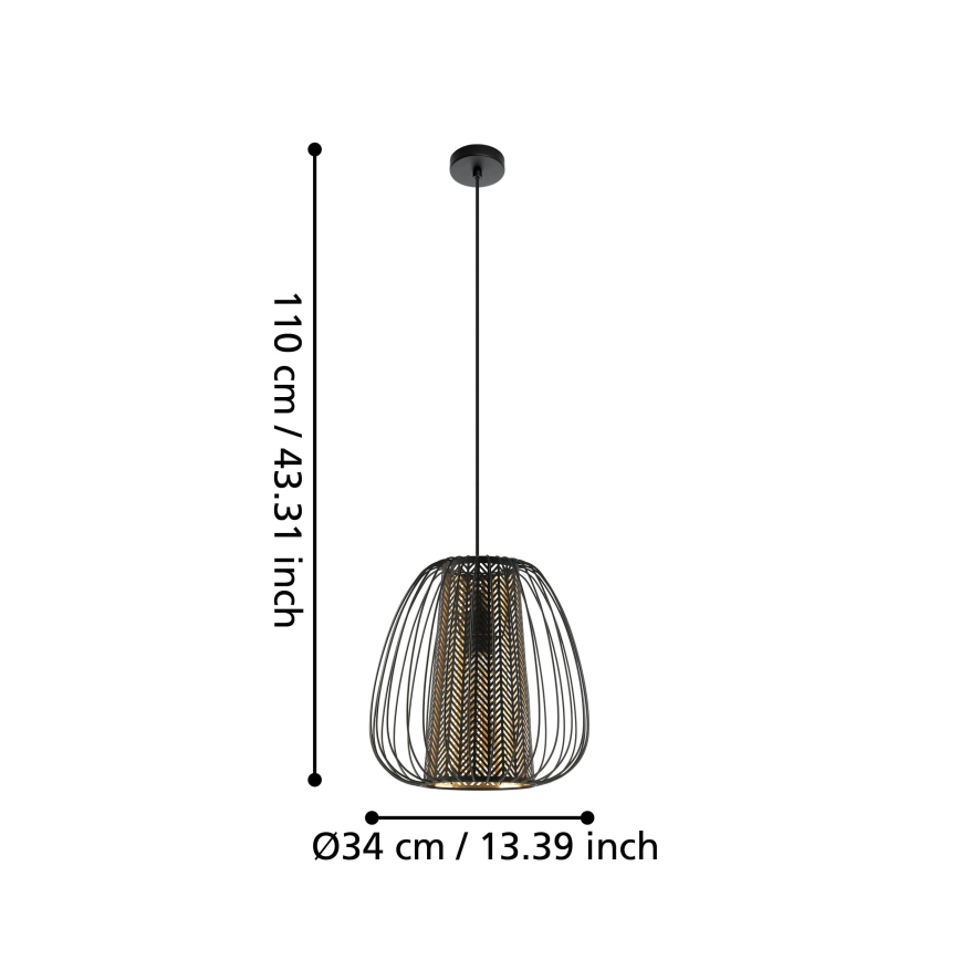 Eglo - Suspension filaire 1xE27/40W/230V