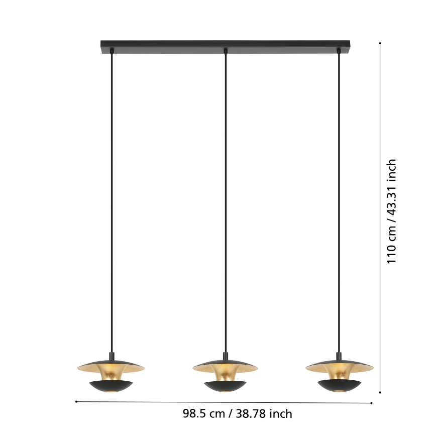 Eglo - Suspension filaire LED 3xGU10/4,5W/230V
