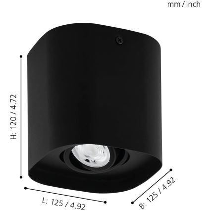 Eglo - Spot LED RVBW à intensité variable 1xGU10/5W/230V ZigBee