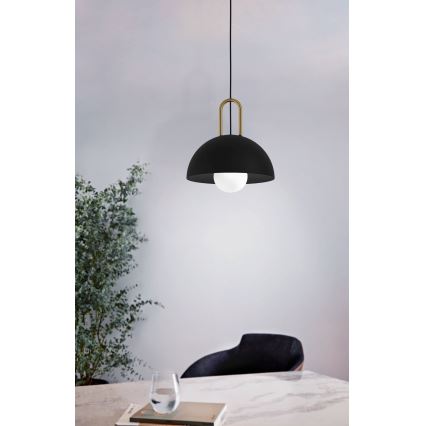 Eglo - Hanglamp aan koord 1xE27/40W/230V zwart