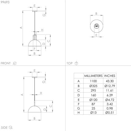 Eglo - Suspension filaire 1xE27/40W/230V noire