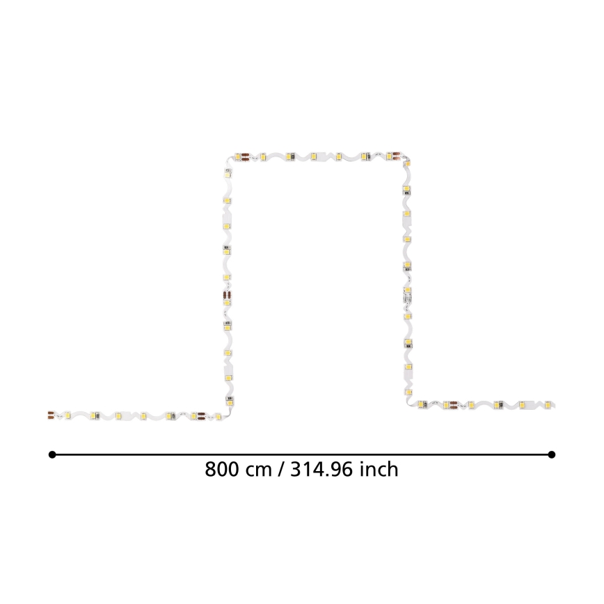 Eglo - LED Strip  8m LED/43,2W/24/230V 3000K