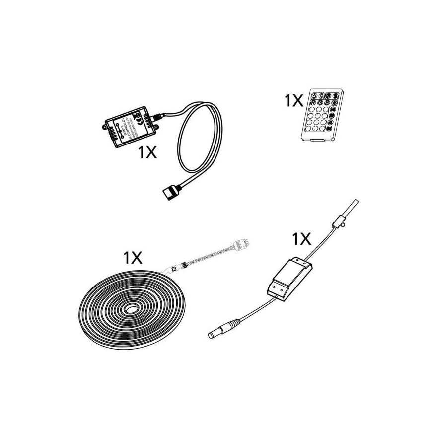 Eglo - Dimbare LED Strip 5m LED/23W/24/230V 2700-6500K + afstandsbediening