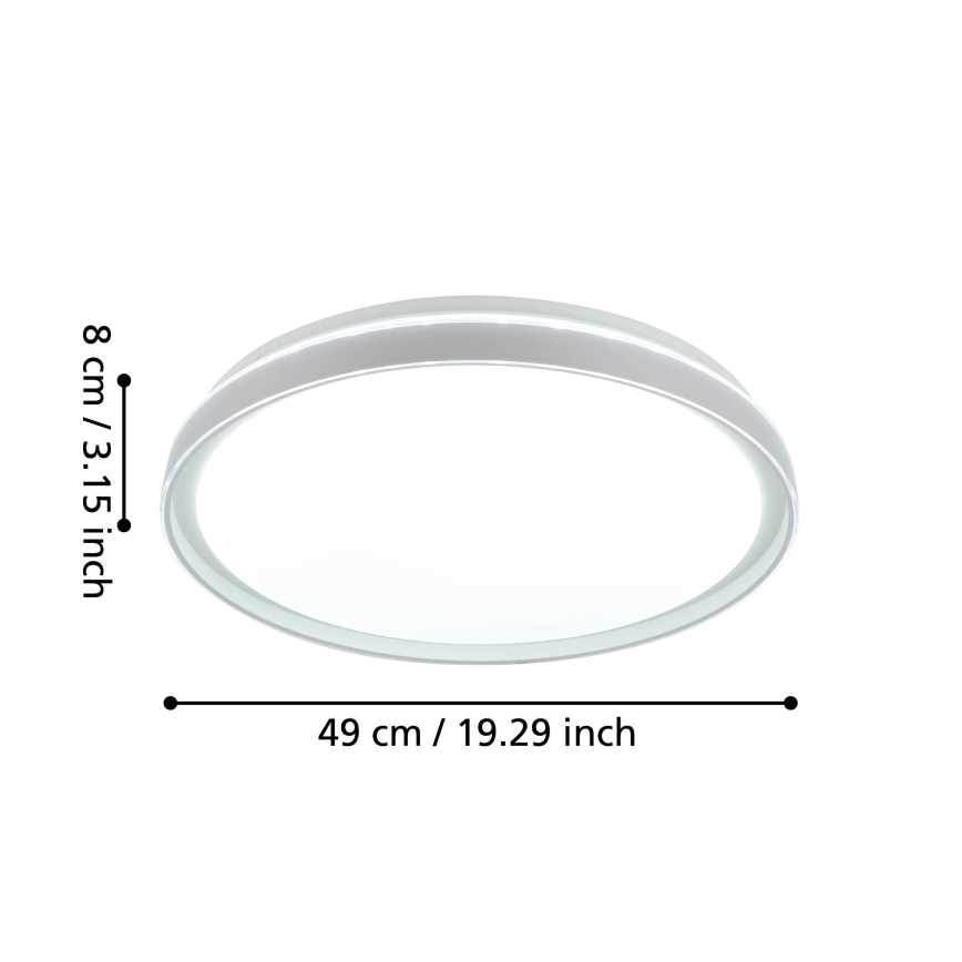Eglo - Dimbare LED Plafond Lamp LED/40W/230V 3000-6500K+ afstandsbediening