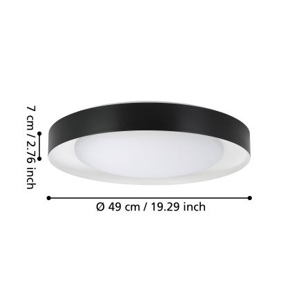 Eglo - Dimbare LED Plafond Lamp LED/24W/230V 3000-6500K + afstandsbediening