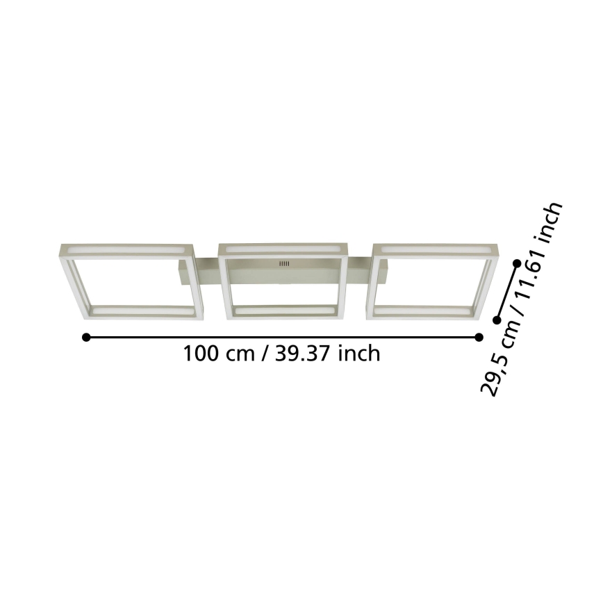 Eglo - LED plafondlamp 3xLED/11,2W/230V mat chroom