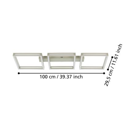 Eglo - plafonnier LED 3xLED/11,2W/230V chrome mat