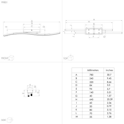 Eglo - LED Plafond Lamp LED/21,5W/230V