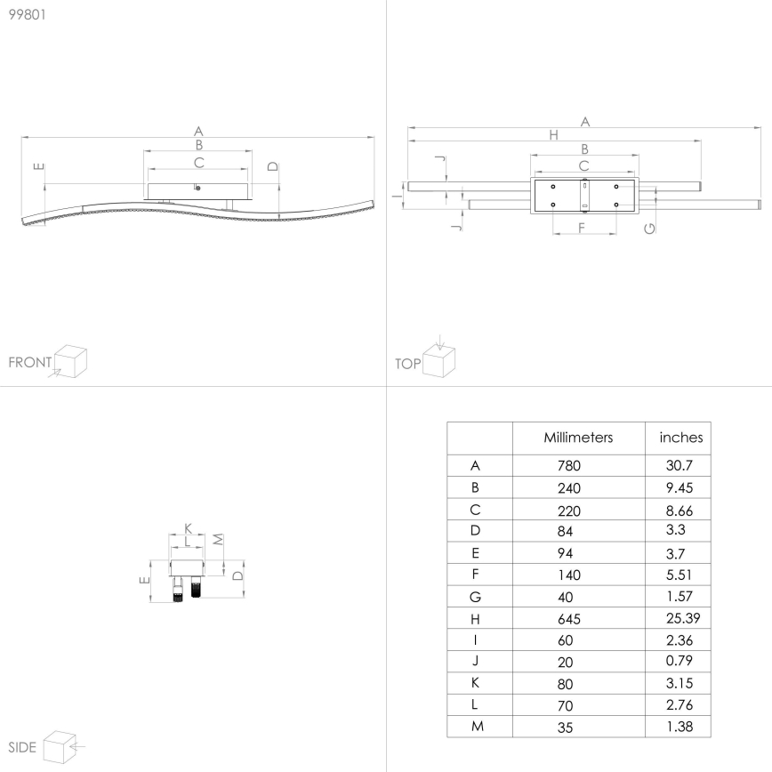 Eglo - LED Plafond Lamp LED/21,5W/230V