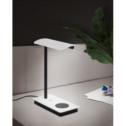 Eglo - Dimbare LED Tafel lamp met Touch Besturing en Draadloos Opladen LED/5,8W/230V wit