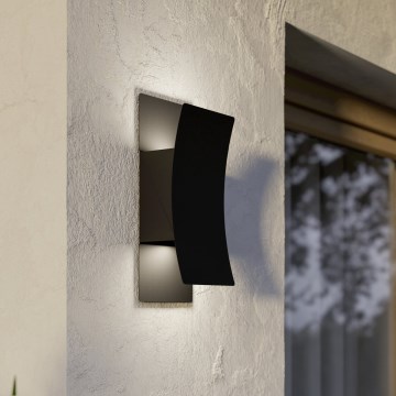 Eglo - Applique murale d'extérieur LED 2xLED/4W/230V 2700/4000/6500K IP44 noir