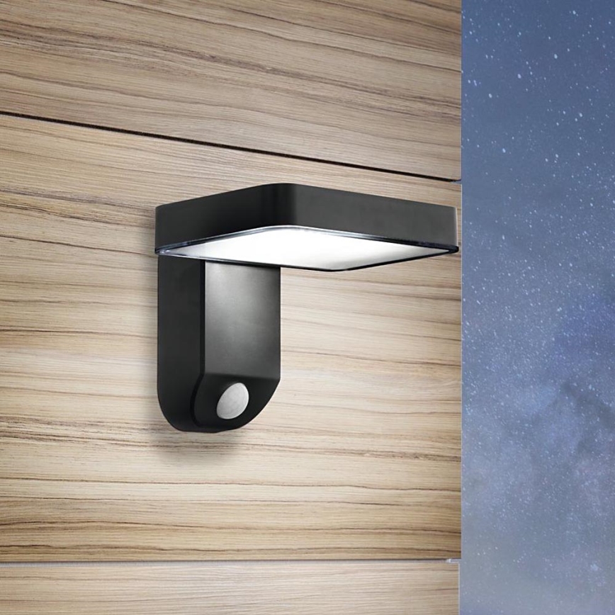 Eglo - Applique murale solaire avec détecteur LED/4,5W/3,7V 2200 mAh IP44