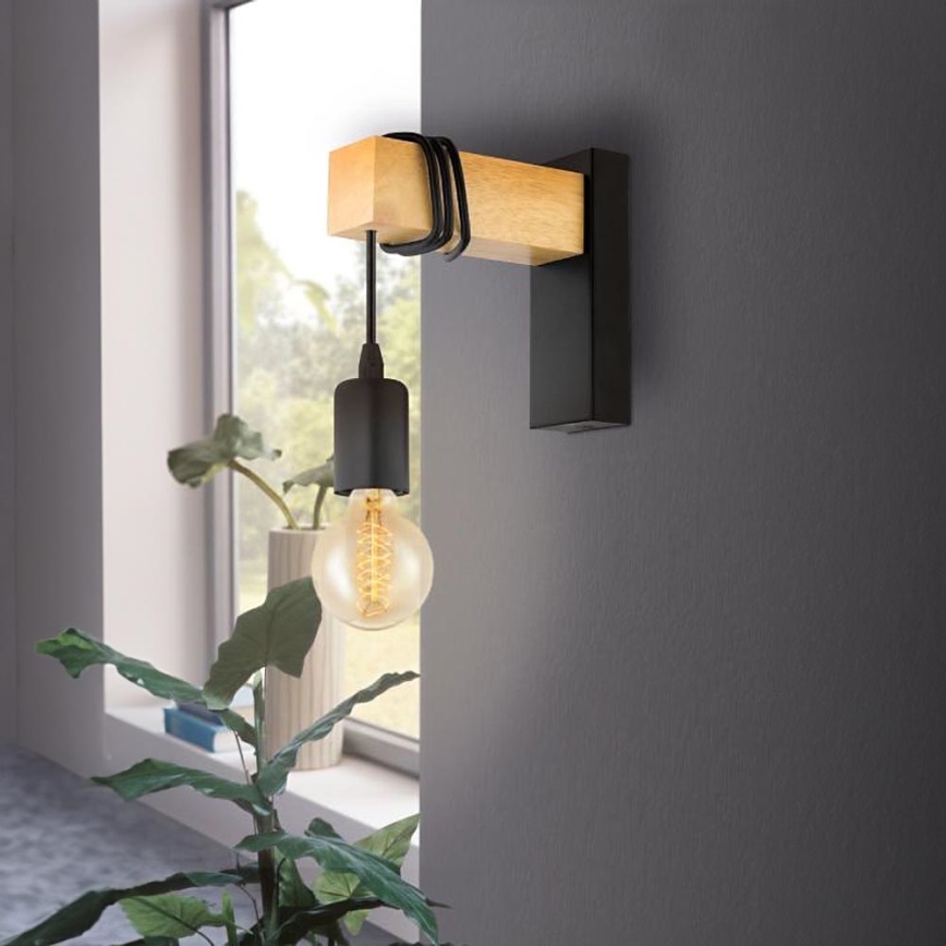 Eglo - Applique murale TOWNSHEND 1xE27/10W/230V