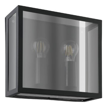 Eglo - Buitenwandlamp 2xE27/40W/230V IP44 zwart