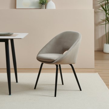 Eglo - Chaise de salle à manger 80x56 cm gris