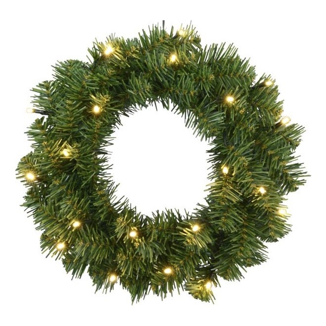 Eglo - Couronne de Noël extérieure avec détecteur 20xLED/0,064W/3xAA IP44