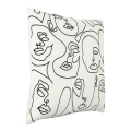Eglo - Coussin décoratif 45x45 cm blanc/noir
