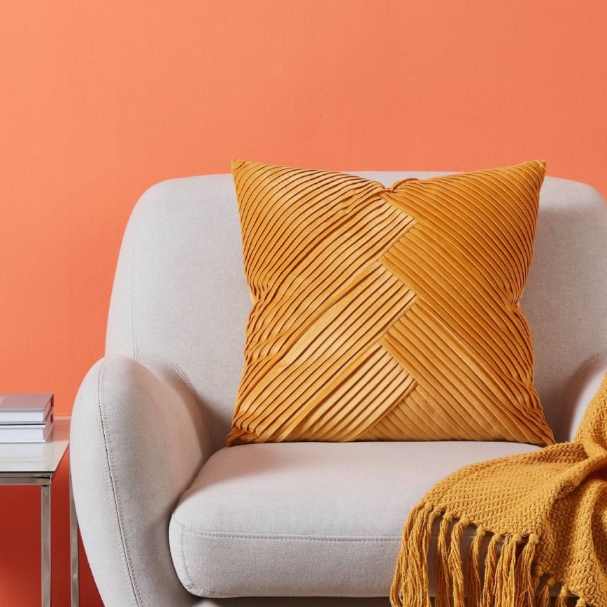 Eglo - Coussin décoratif 45x45 cm jaune