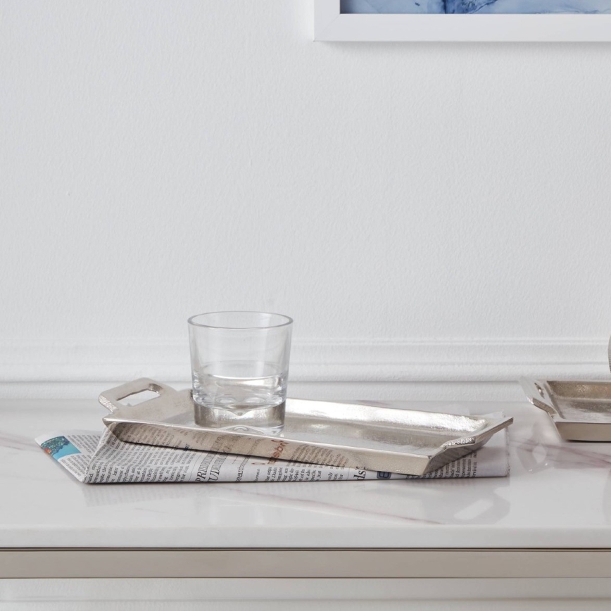 Eglo - Decoratief dienblad 12,5x28,5 cm chroom