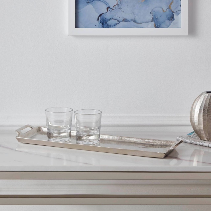 Eglo - Decoratief dienblad 12,5x44 cm chroom