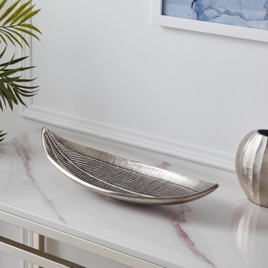 Eglo - Decoratief dienblad 14x38,5 cm zilver