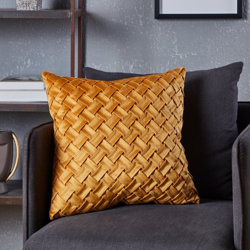 Eglo - Decoratief kussen 45x45 cm geel