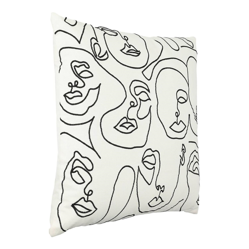 Eglo - Decoratief kussen 45x45 cm wit/zwart