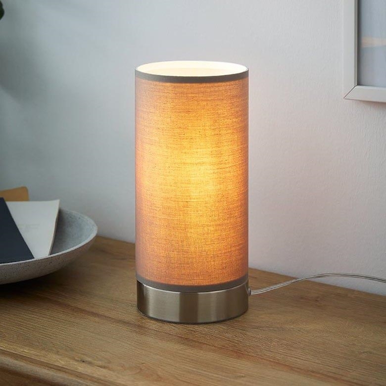 Eglo - Dimbaar tafellamp 1xE27/40W/230V taupe