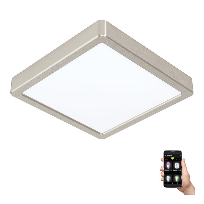 Eglo - Dimbare LED-badkamerarmatuur, 16,5W, 230V, IP44, ZigBee, 21x21 cm