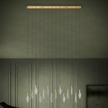 Eglo - Dimbare LED hanglamp aan een koord 14xLED/3,3W/230V 3000K goud