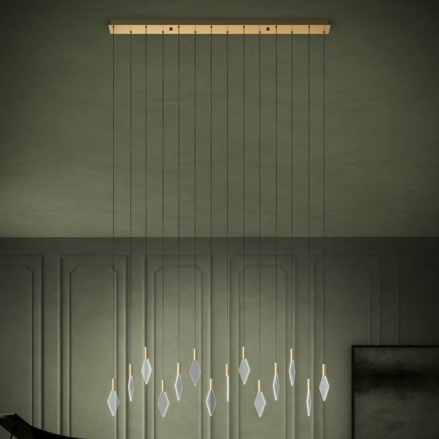 Eglo - Dimbare LED hanglamp aan een koord 14xLED/3,3W/230V 3000K goud