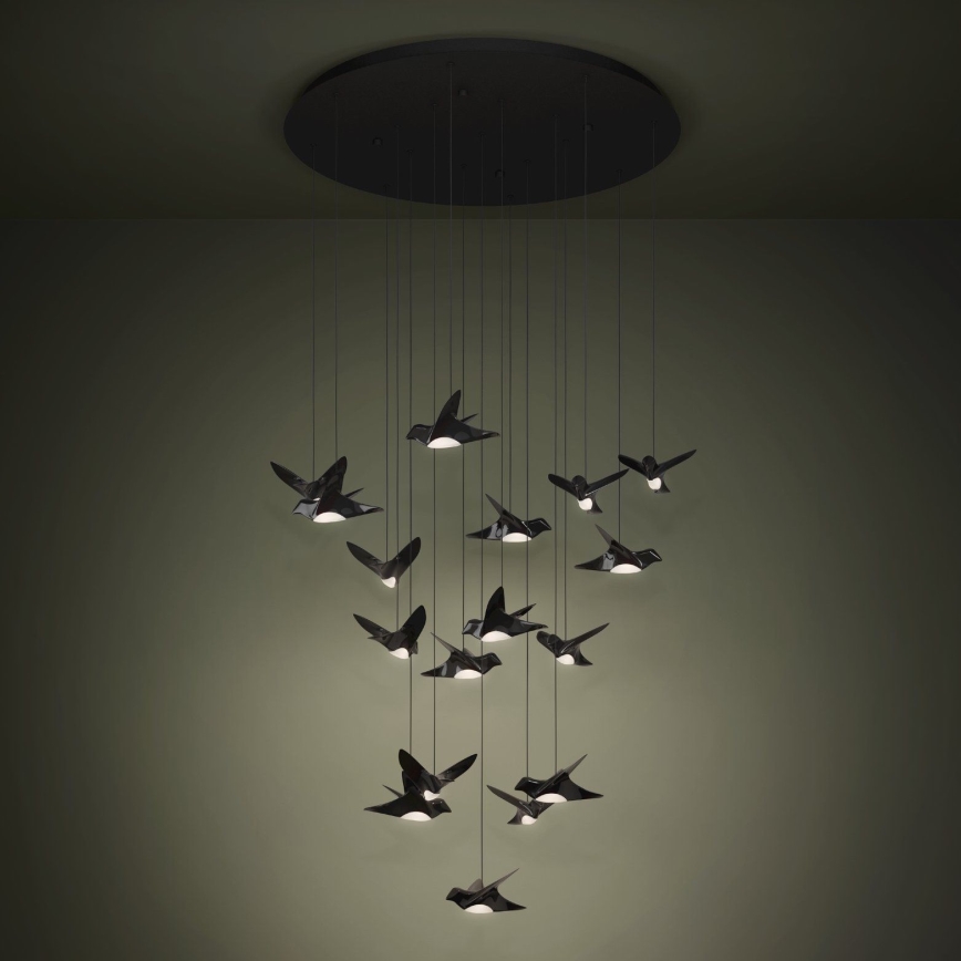 Eglo - Dimbare LED hanglamp aan een koord 17xLED/3W/230V 3000K zwart