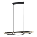Eglo - Dimbare LED hanglamp aan een koord 2xLED/12,5W/230V+1xLED/15,5W 3000K beige/zwart