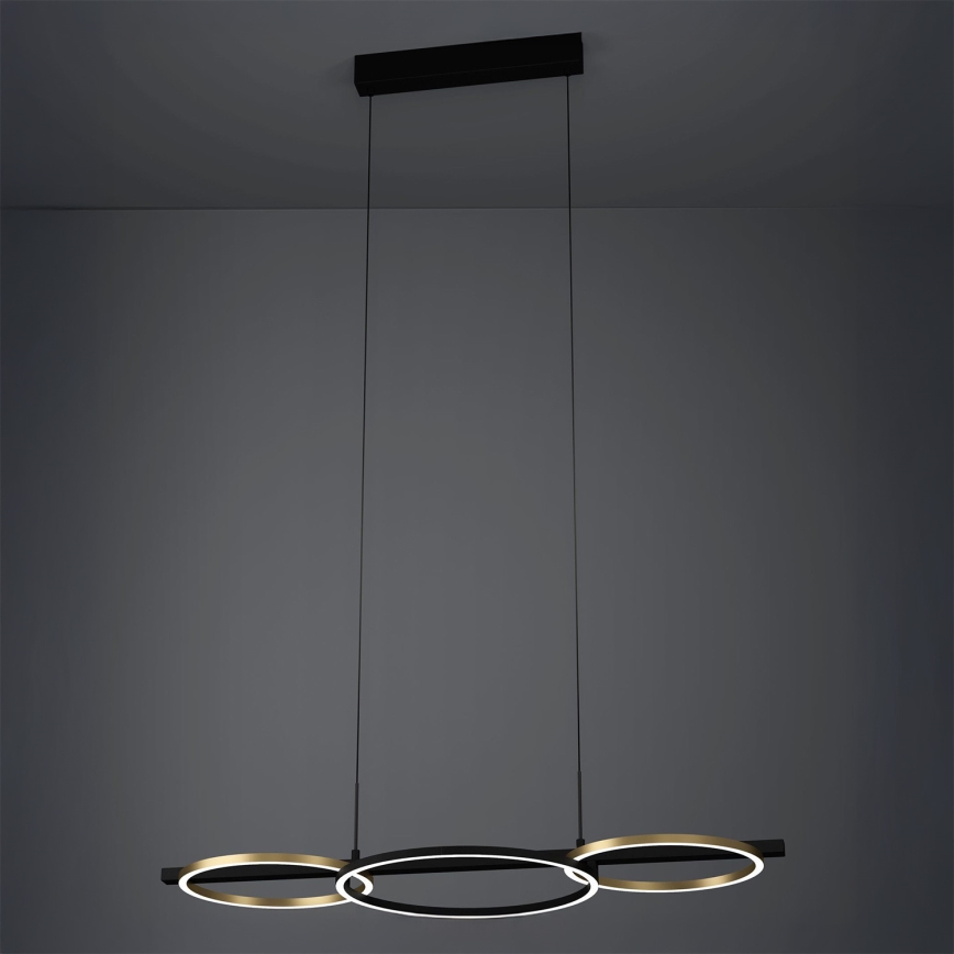 Eglo - Dimbare LED hanglamp aan een koord 2xLED/12,5W/230V + LED/15,5W 3000K zwart