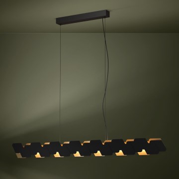 Eglo - Dimbare LED hanglamp aan een koord LED/44W/230V 3000K zwart/goud