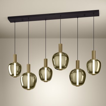 Eglo - Dimbare LED-kroonluchter 3xLED/5W/230V + 3xLED/6,5W + 6xLED/1,6W goudkleurig