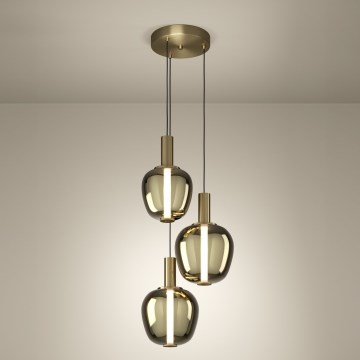 Eglo - Dimbare LED-kroonluchter LED/5W/230V + 2xLED/6,5W + 3xLED/1,6W goudkleurig