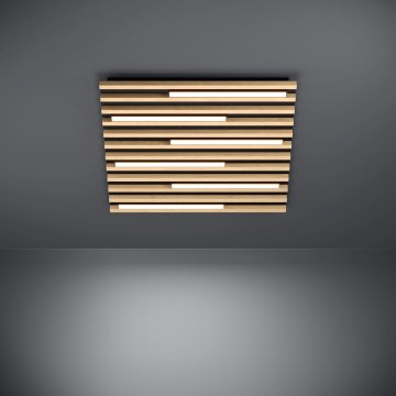 Eglo - Dimbare LED Plafondlamp 6xLED/8,5W/230V 3000K 57,5x57,5 cm bruin