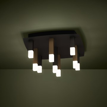 Eglo - Dimbare LED Plafondlamp 9xLED/3,1W/230V 3000K antraciet/goud