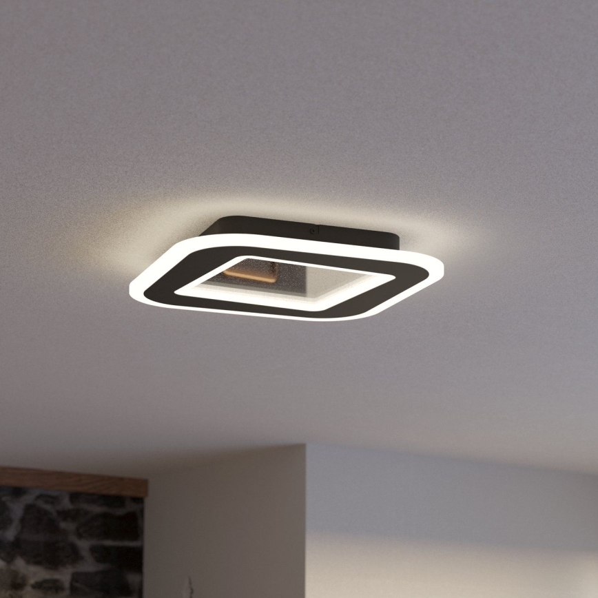 Eglo - Dimbare LED plafondlamp LED/20W/230V 2700-6500K zwart + afstandsbediening