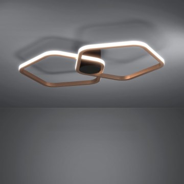 Eglo - Dimbare LED-plafondlamp LED/20W/230V, goudkleurig, met afstandsbediening