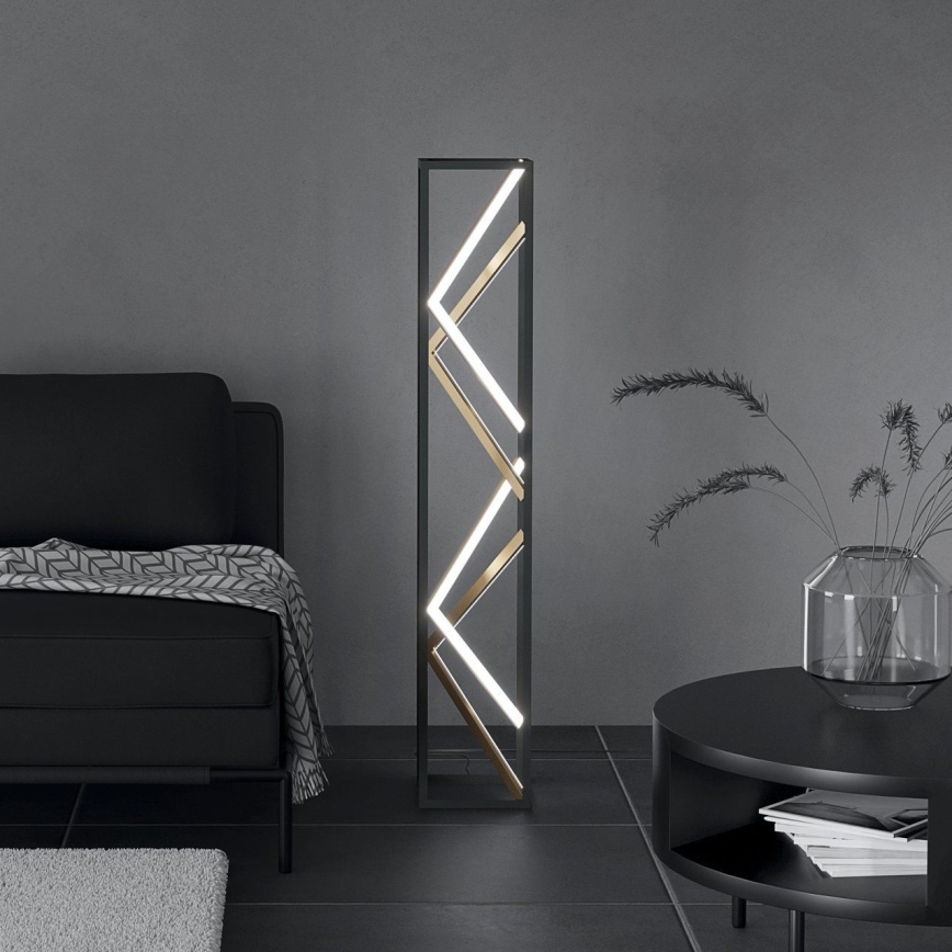 Eglo - Dimbare LED Staande lamp LED/23W/230V 2700-6500K zwart/goud + afstandsbediening