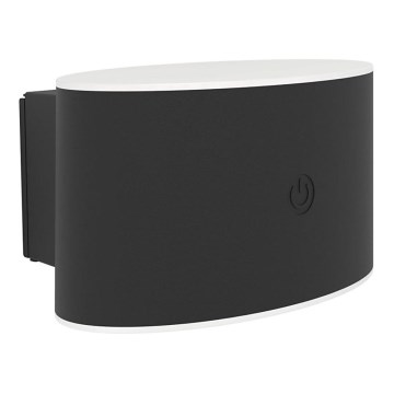 Eglo - dimbare oplaadbare LED-buitenwandlamp met aanraakbediening LED/5W/5V 2000 mAh 3000/4000/6500K IP44 zwart