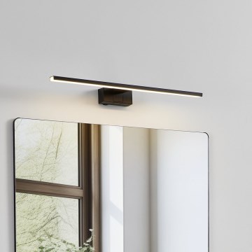 Eglo - Éclairage miroir LED pour salle de bains, 10 W/230 V, 3000/4000/6500 K, 60 cm, IP44, noir